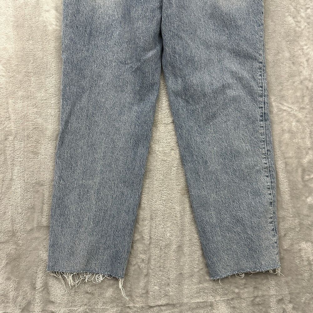 Abercrombie & Fitch Jeans Women 25 Blue Ultra High Rise Paper Bag Raw‎ Hem Mom - Picture 6 of 10